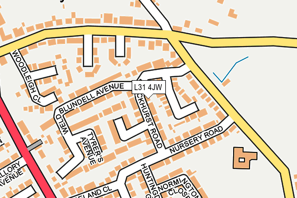 L31 4JW map - OS OpenMap – Local (Ordnance Survey)