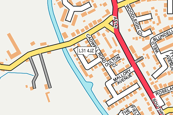 L31 4JZ map - OS OpenMap – Local (Ordnance Survey)