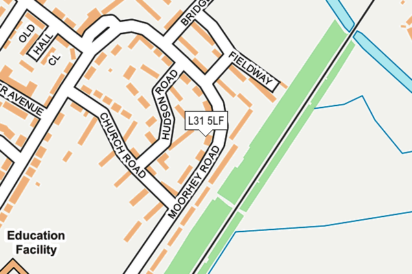 L31 5LF map - OS OpenMap – Local (Ordnance Survey)