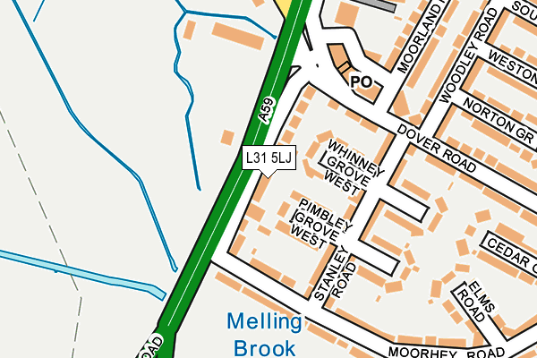 L31 5LJ map - OS OpenMap – Local (Ordnance Survey)
