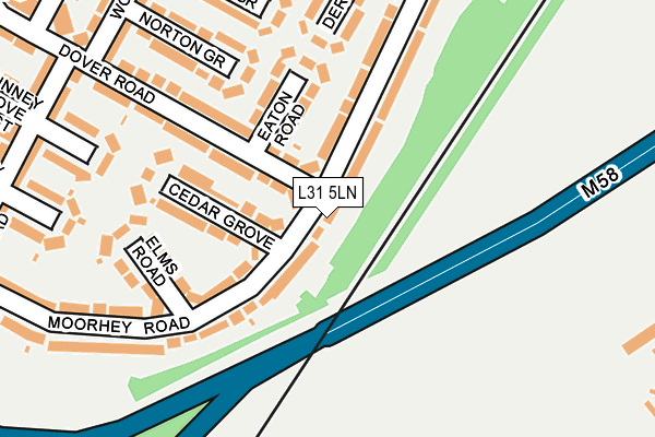 L31 5LN map - OS OpenMap – Local (Ordnance Survey)