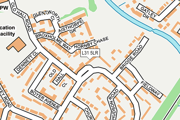 L31 5LR map - OS OpenMap – Local (Ordnance Survey)