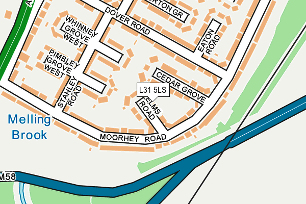 L31 5LS map - OS OpenMap – Local (Ordnance Survey)