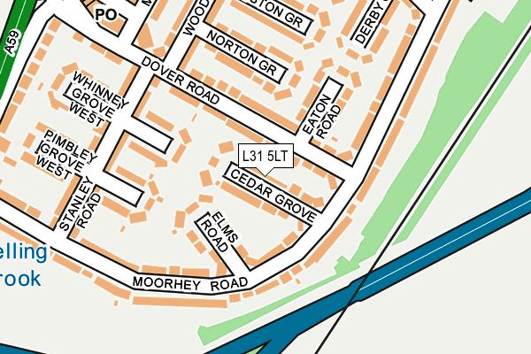 L31 5LT map - OS OpenMap – Local (Ordnance Survey)