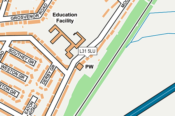 L31 5LU map - OS OpenMap – Local (Ordnance Survey)