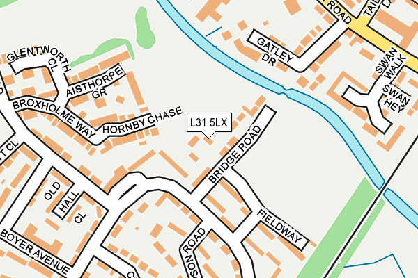 L31 5LX map - OS OpenMap – Local (Ordnance Survey)