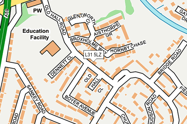L31 5LZ map - OS OpenMap – Local (Ordnance Survey)