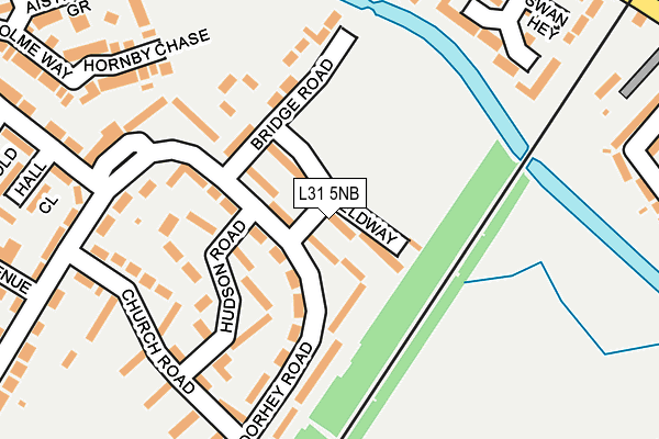 L31 5NB map - OS OpenMap – Local (Ordnance Survey)