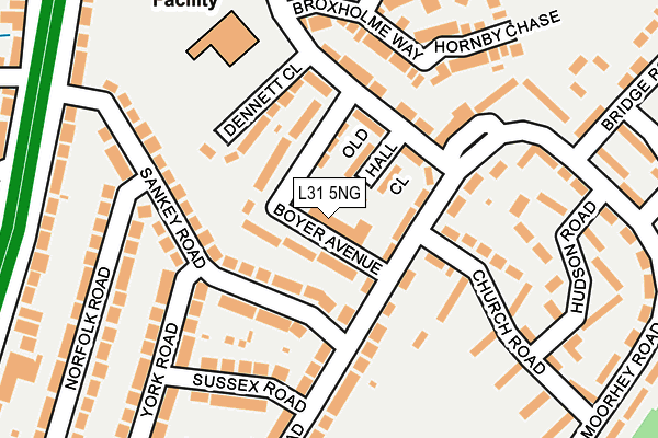 L31 5NG map - OS OpenMap – Local (Ordnance Survey)