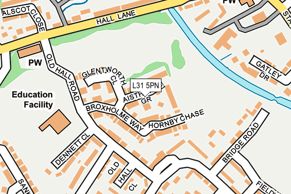 L31 5PN map - OS OpenMap – Local (Ordnance Survey)