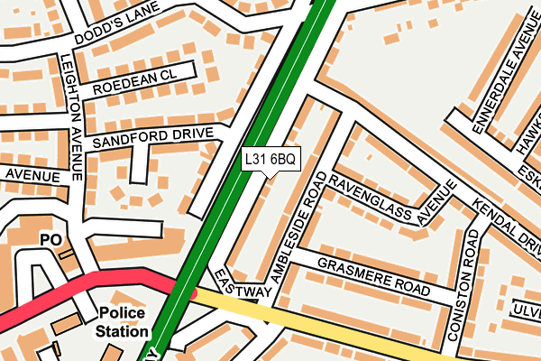 L31 6BQ map - OS OpenMap – Local (Ordnance Survey)