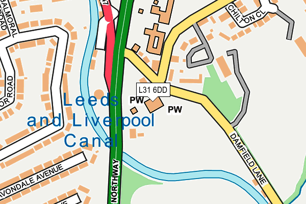 L31 6DD map - OS OpenMap – Local (Ordnance Survey)