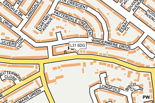 L31 6DG map - OS OpenMap – Local (Ordnance Survey)