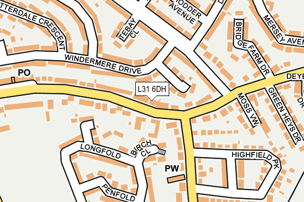 L31 6DH map - OS OpenMap – Local (Ordnance Survey)