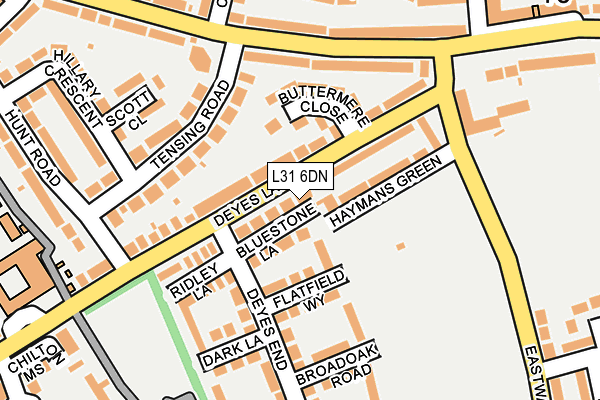 L31 6DN map - OS OpenMap – Local (Ordnance Survey)