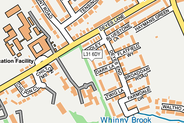 L31 6DY map - OS OpenMap – Local (Ordnance Survey)