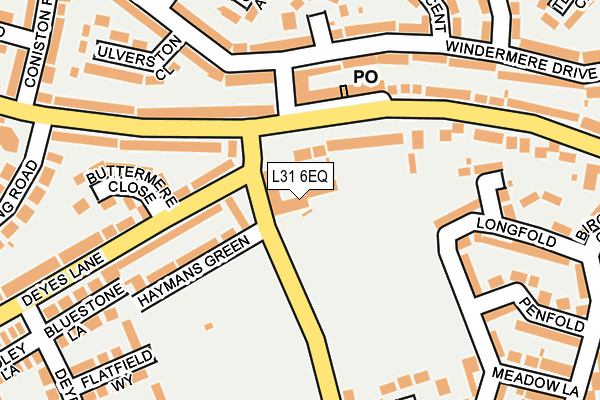L31 6EQ map - OS OpenMap – Local (Ordnance Survey)