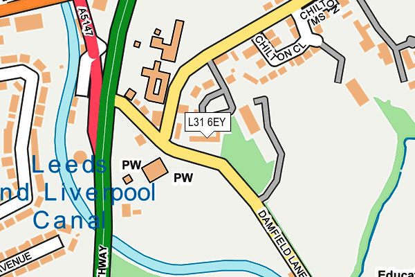 L31 6EY map - OS OpenMap – Local (Ordnance Survey)