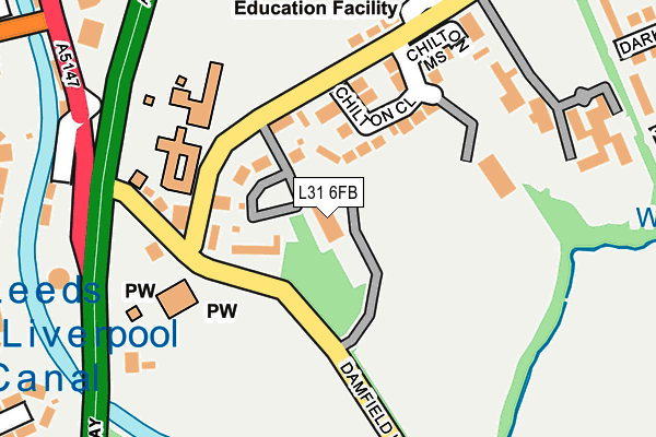 L31 6FB map - OS OpenMap – Local (Ordnance Survey)