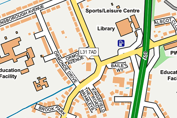 L31 7AD map - OS OpenMap – Local (Ordnance Survey)