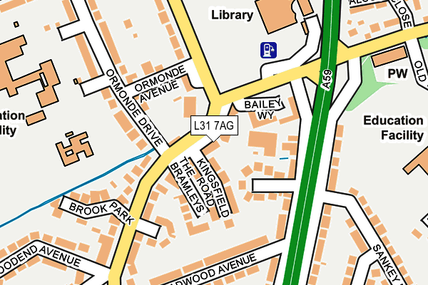 L31 7AG map - OS OpenMap – Local (Ordnance Survey)