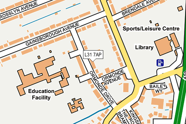 L31 7AP map - OS OpenMap – Local (Ordnance Survey)