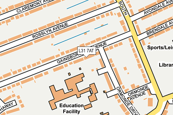 L31 7AT map - OS OpenMap – Local (Ordnance Survey)
