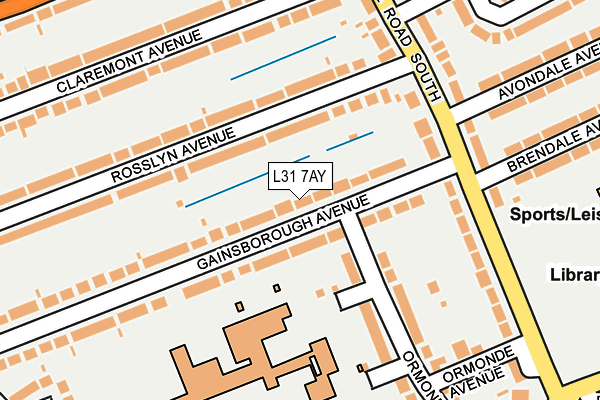 L31 7AY map - OS OpenMap – Local (Ordnance Survey)