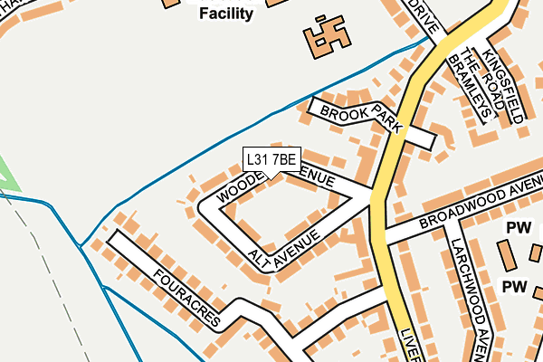 L31 7BE map - OS OpenMap – Local (Ordnance Survey)