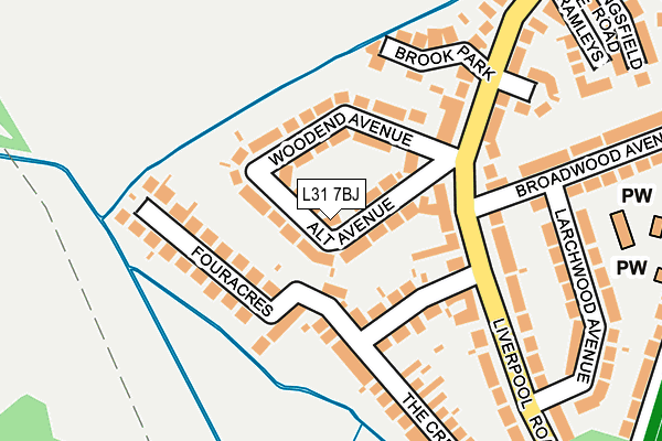 L31 7BJ map - OS OpenMap – Local (Ordnance Survey)