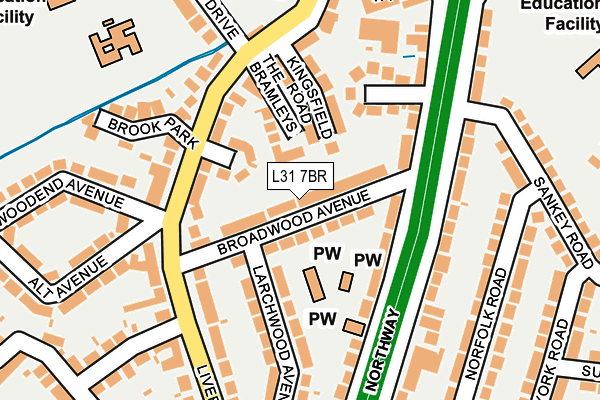 L31 7BR map - OS OpenMap – Local (Ordnance Survey)