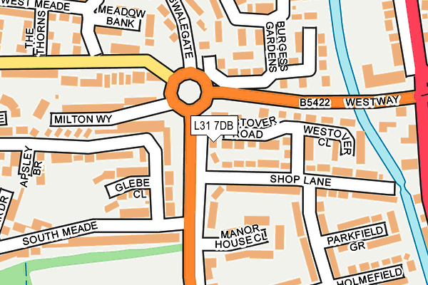 L31 7DB map - OS OpenMap – Local (Ordnance Survey)