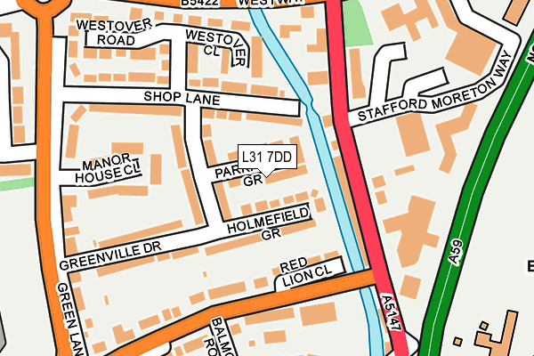 L31 7DD map - OS OpenMap – Local (Ordnance Survey)