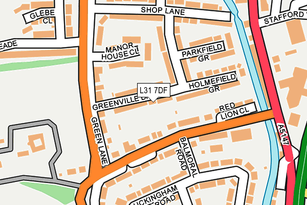 L31 7DF map - OS OpenMap – Local (Ordnance Survey)