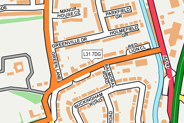 L31 7DG map - OS OpenMap – Local (Ordnance Survey)