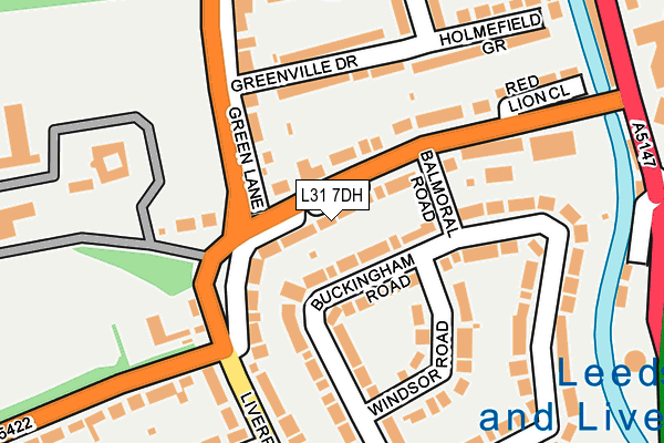 L31 7DH map - OS OpenMap – Local (Ordnance Survey)