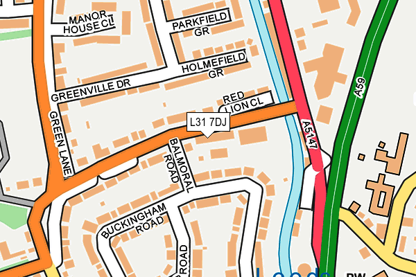 L31 7DJ map - OS OpenMap – Local (Ordnance Survey)