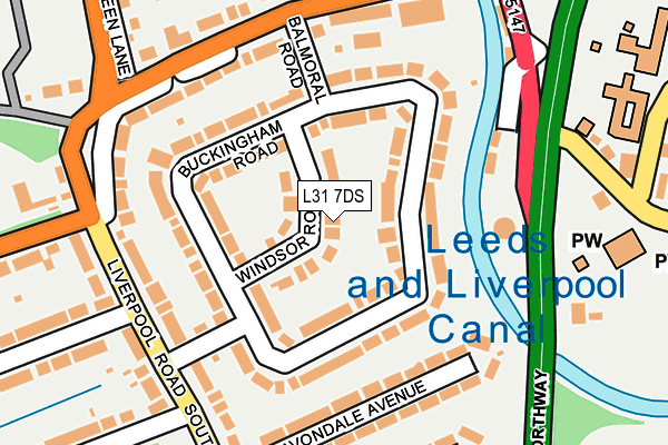 L31 7DS map - OS OpenMap – Local (Ordnance Survey)