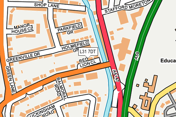 L31 7DT map - OS OpenMap – Local (Ordnance Survey)