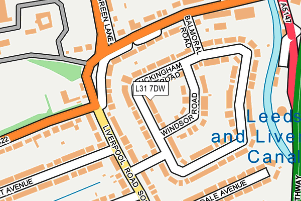 L31 7DW map - OS OpenMap – Local (Ordnance Survey)