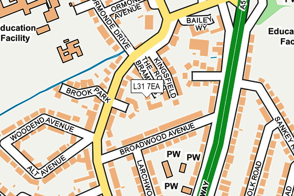 L31 7EA map - OS OpenMap – Local (Ordnance Survey)