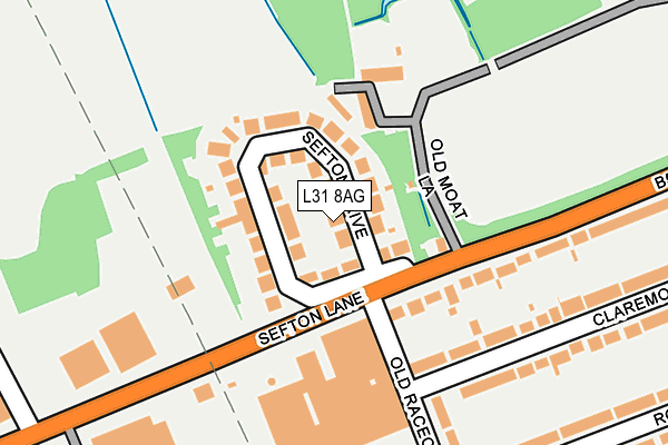 L31 8AG map - OS OpenMap – Local (Ordnance Survey)