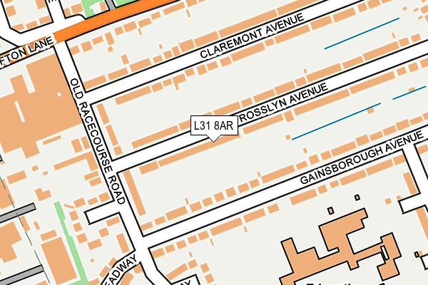 L31 8AR map - OS OpenMap – Local (Ordnance Survey)
