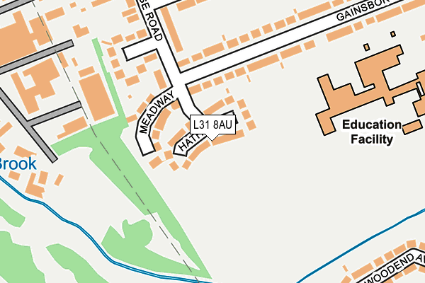 L31 8AU map - OS OpenMap – Local (Ordnance Survey)