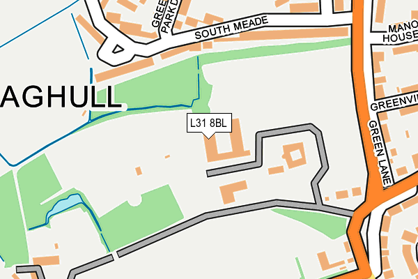 L31 8BL map - OS OpenMap – Local (Ordnance Survey)