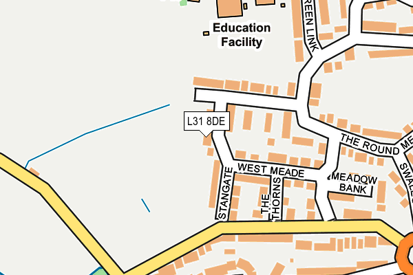 L31 8DE map - OS OpenMap – Local (Ordnance Survey)