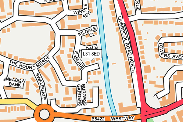 L31 8ED map - OS OpenMap – Local (Ordnance Survey)