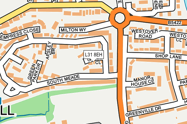 L31 8EH map - OS OpenMap – Local (Ordnance Survey)
