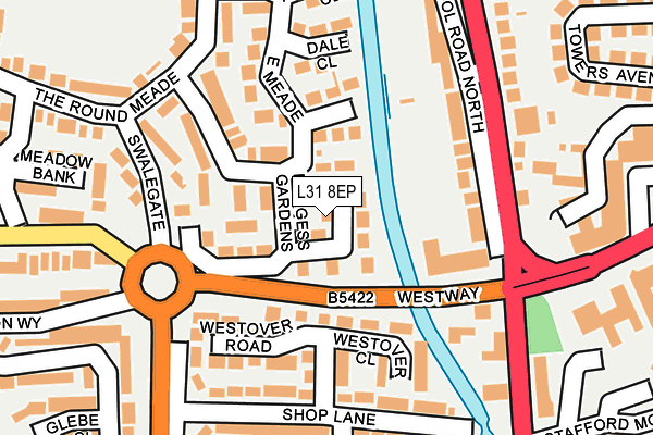 L31 8EP map - OS OpenMap – Local (Ordnance Survey)