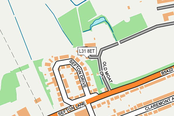 L31 8ET map - OS OpenMap – Local (Ordnance Survey)